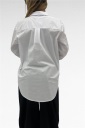 camicia asimmetrica con bottoni a scomparsa white
